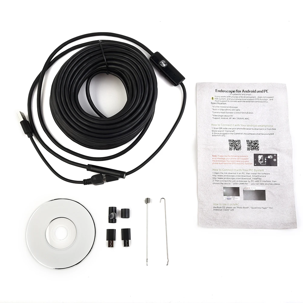 

Endoscope Camera Pipe 15m/50 Inspection Camera Home Outdoor Sewer Drain Waterproof Inspection Borescope Cameras