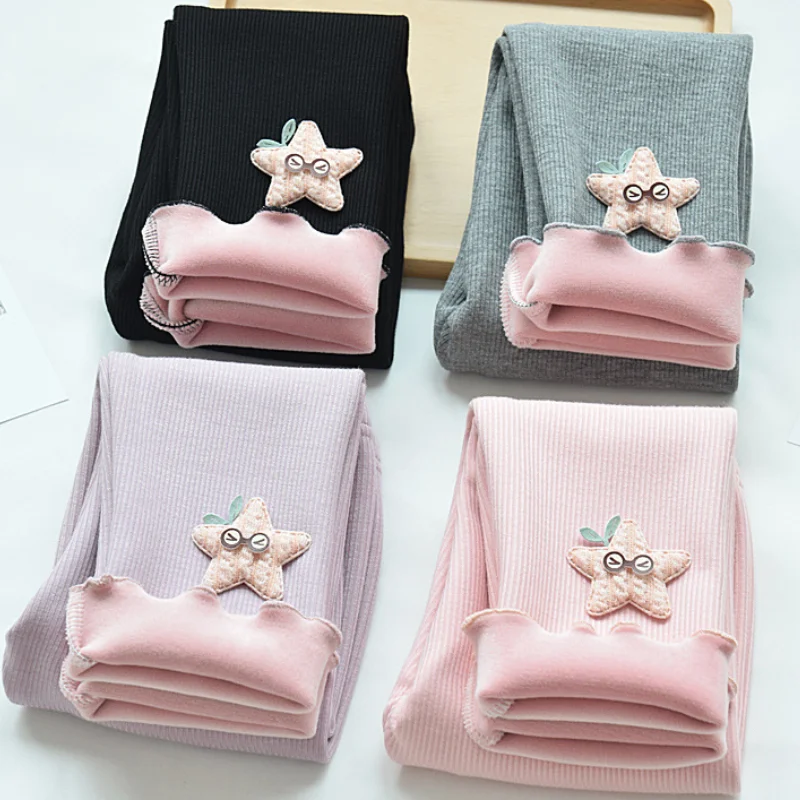 Детские осенне-зимние утепленные леггинсы для девочек | Детская одежда и обувь