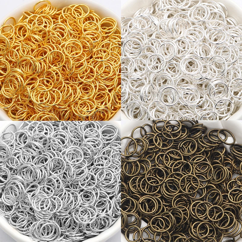 

200Pcs/lot Wholesale Open Circle Jump Rings Necklace Bracelet Earring Pendant Connectors DIY Making Jewelry Crafts Accessories
