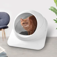 plastic scoop cat litter box enclosure frame space capsule cat litter box semi closed lettiera gatto chiusa pet bedpan gatos