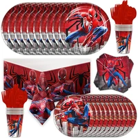 superhero red spiderman party spidey supplie cup plate backdrop tablecloth party for boys birthday baby shower party decoration