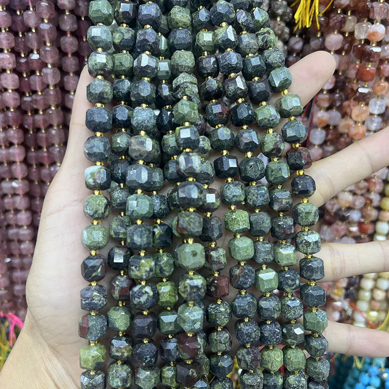 Граненые натуральные лазурит квадратные свободные бусины-разделители