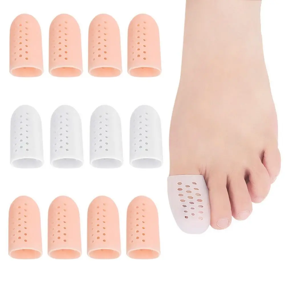 

1 Pair Of Silicone Toe Protector Gel Cover With hole Breathable Toe Separator Sweatproof Waterproof Thumb Protection Tool