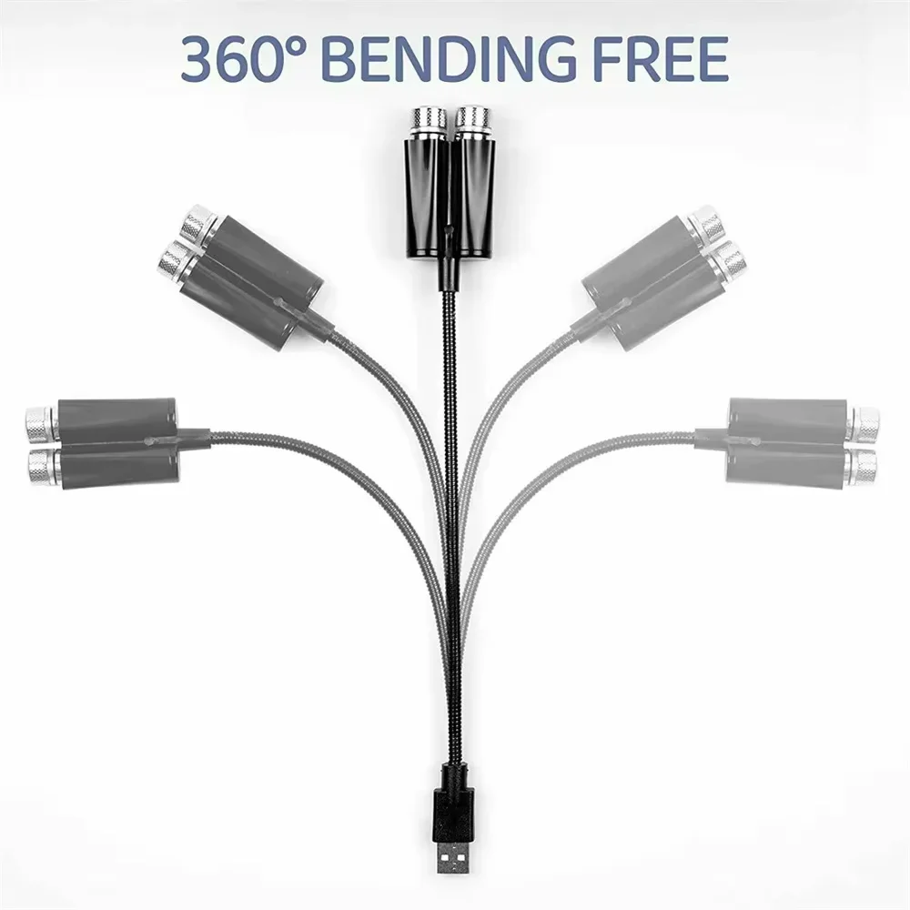 USB двойной головной светодиодный ночник звездного неба с питанием от USB Galaxy Star проектор атмосферная лампа для авто на крыше комнаты декор потолка (art.: 3920cd5e01f55) - 3920cd5e01f55