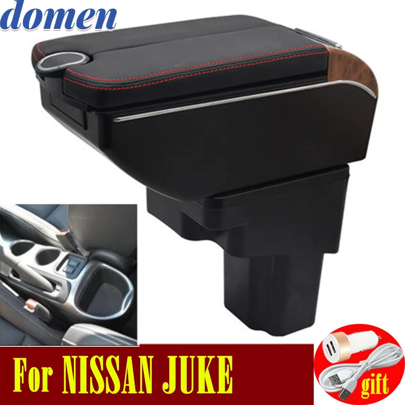 

For NISSAN JUKE armrest box Double doors open 7USB Centre Console Storage Box Arm Rest For Infiniti ESQ Car armrest