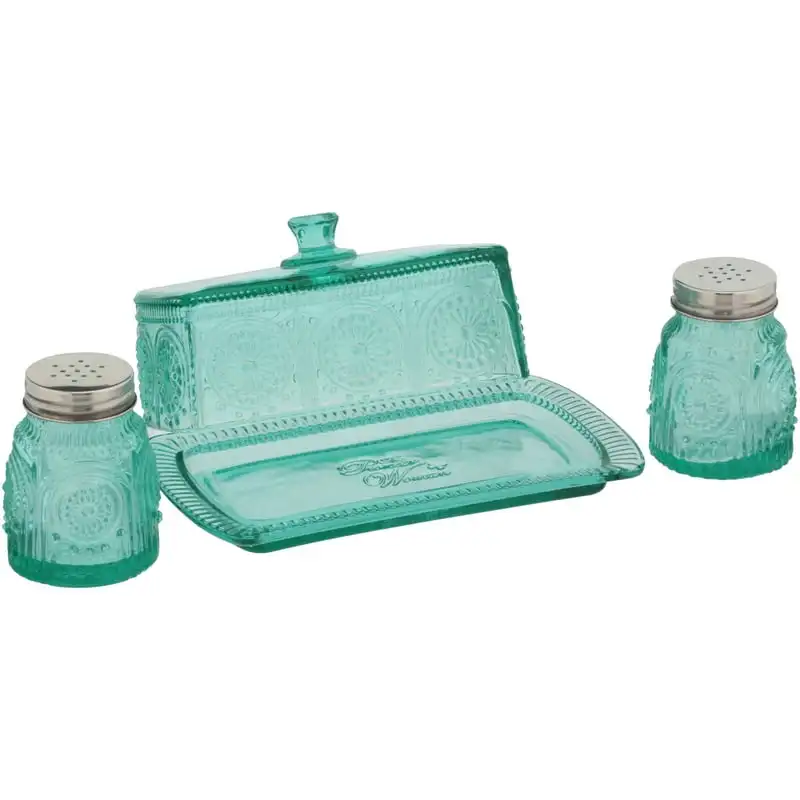 

Glass Butter Dish with Salt And Pepper Shaker Set Cooking oil bottle Oil dispenser glass bottle Dispensador de aceite de cocina