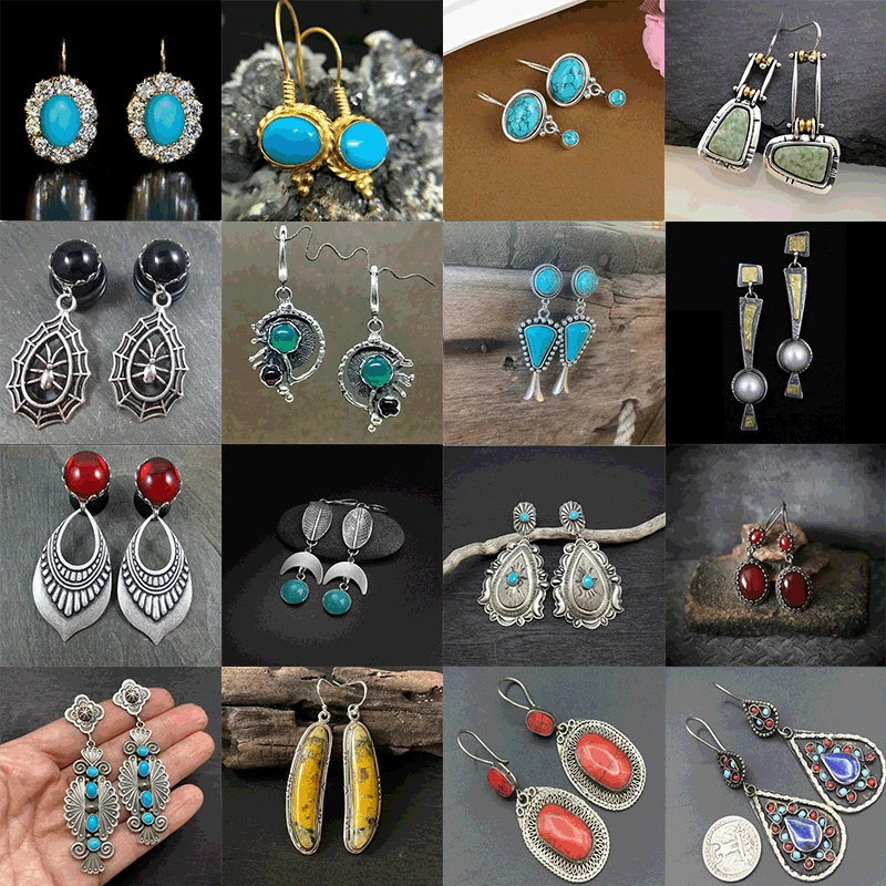 

Gorgeous Women's Green Stone Pendant Earrings Engagement Jewelry Irregular Round Pendant Earrings Anniversary Ladies Gift