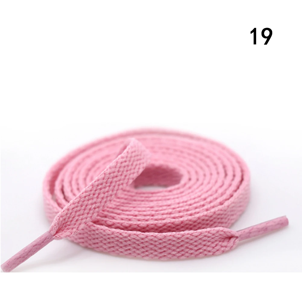 1Pair Flat Shoelaces For Sneakers 22colors Fabric Shoe Laces White Black Shoe Lace Boot Laces For Shoes Classic Soft Shoestrings