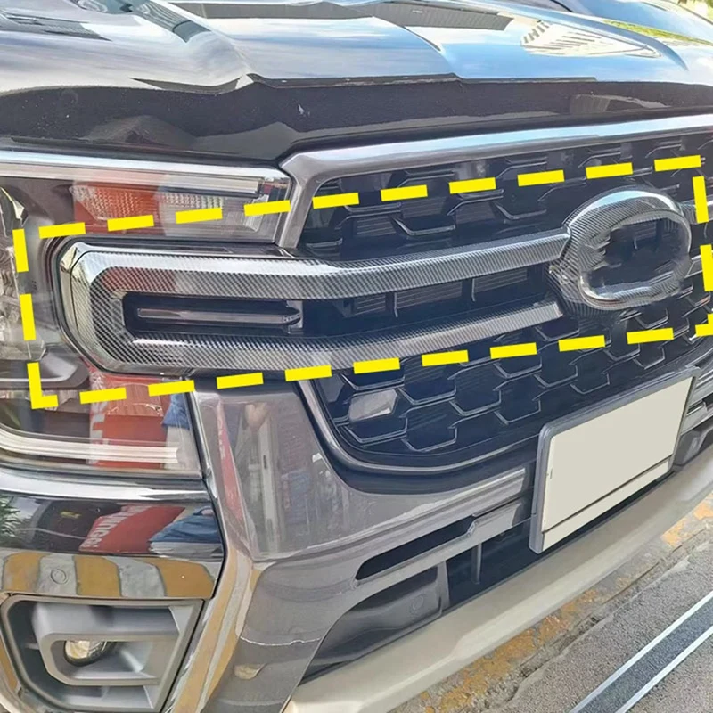 Молдинговая крышка переднего гриля для Ford Ranger 2023 2024 отделка решетки радиатора