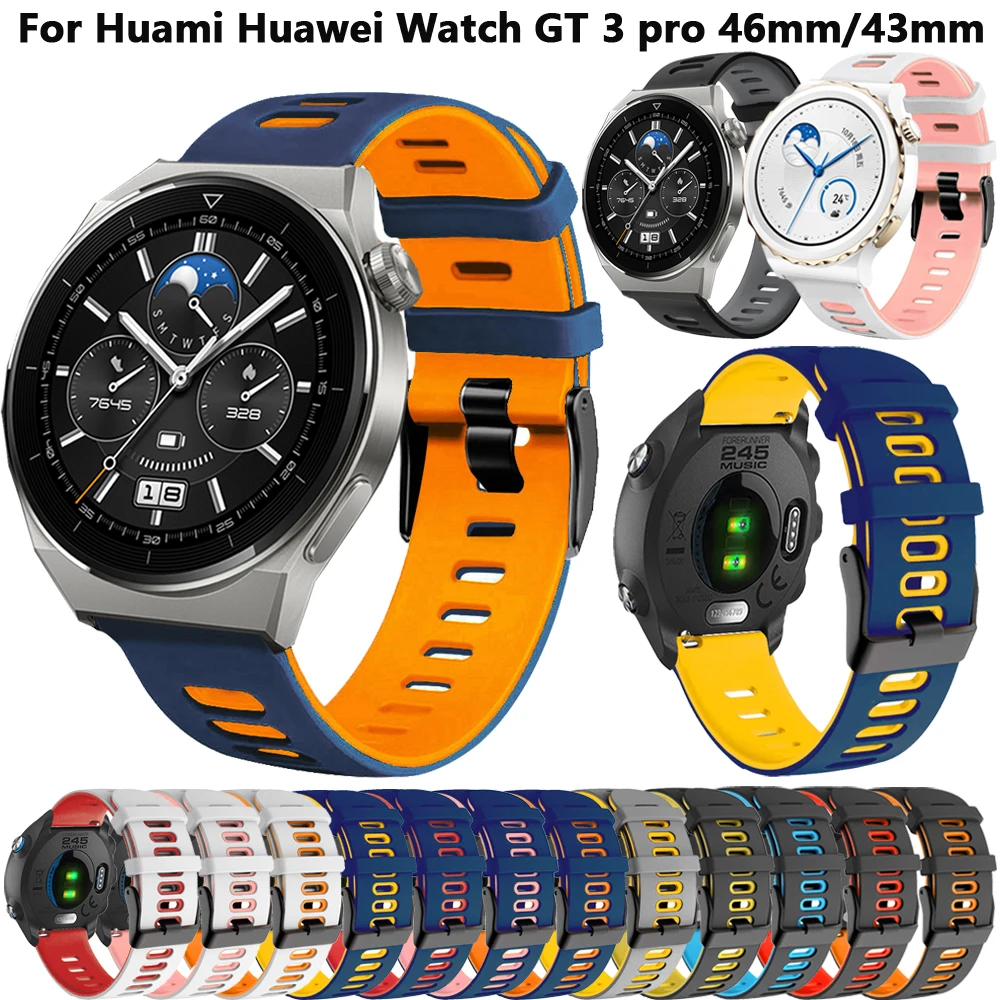 

22 20mm Band For Huawei Watch GT2 GT 2 3 Pro 46mm 42mm Silicone Soft Strap GT3 Pro 43mm Honor Magic 2 46mm Smartwatch Watchbands