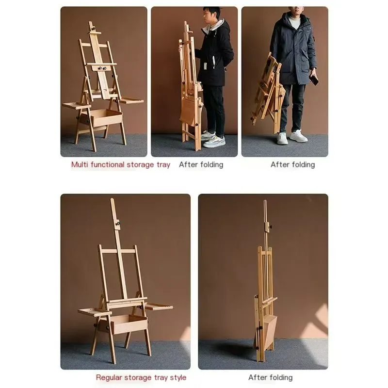 Мольберт Доска для рисования Художественный студенческий стиль ящика Подставка