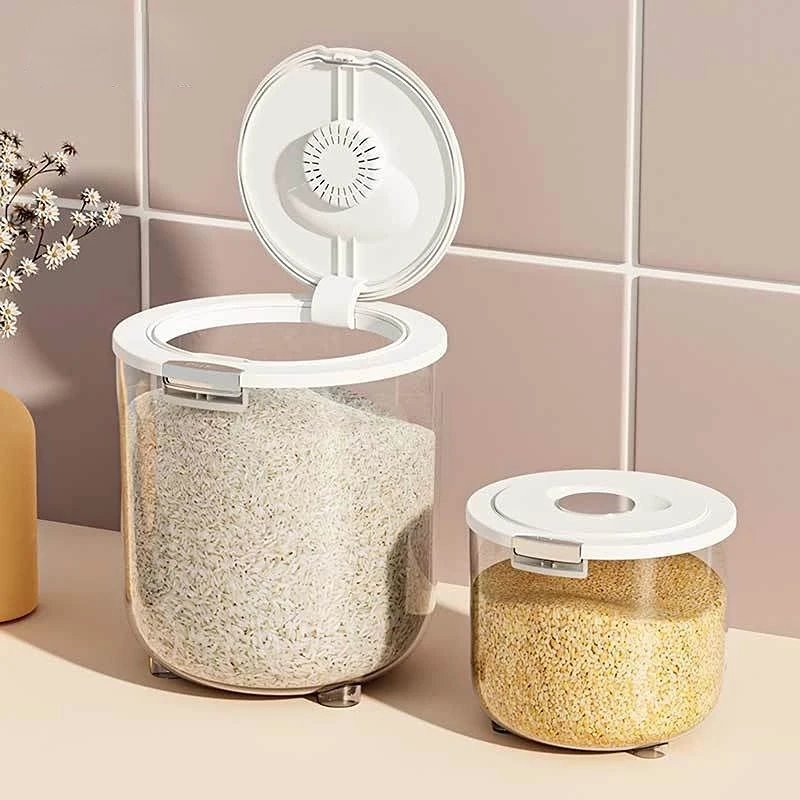 

Ведро для риса, бытовой влагостойкий герметичный контейнер для хранения пищевого риса, цилиндр для риса, Кухонный Контейнер для хранения ри...