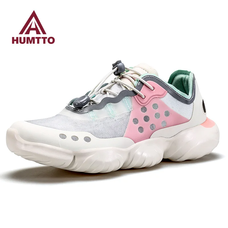 HUMTTO Fashion Shoes for Women Brand Ladies Sneakers Luxury Designer Casual Womens High Quality Breathable Woman Flats Trainers