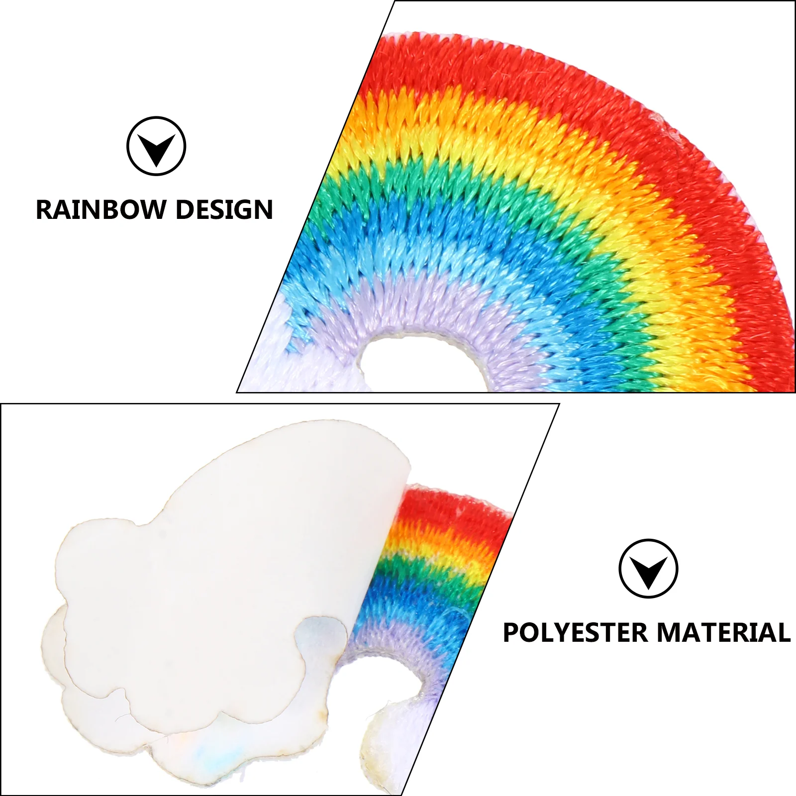 4 шт. Kidcore одежда радужные наклейки вышивка патчи DIY украшения мини-аппликации