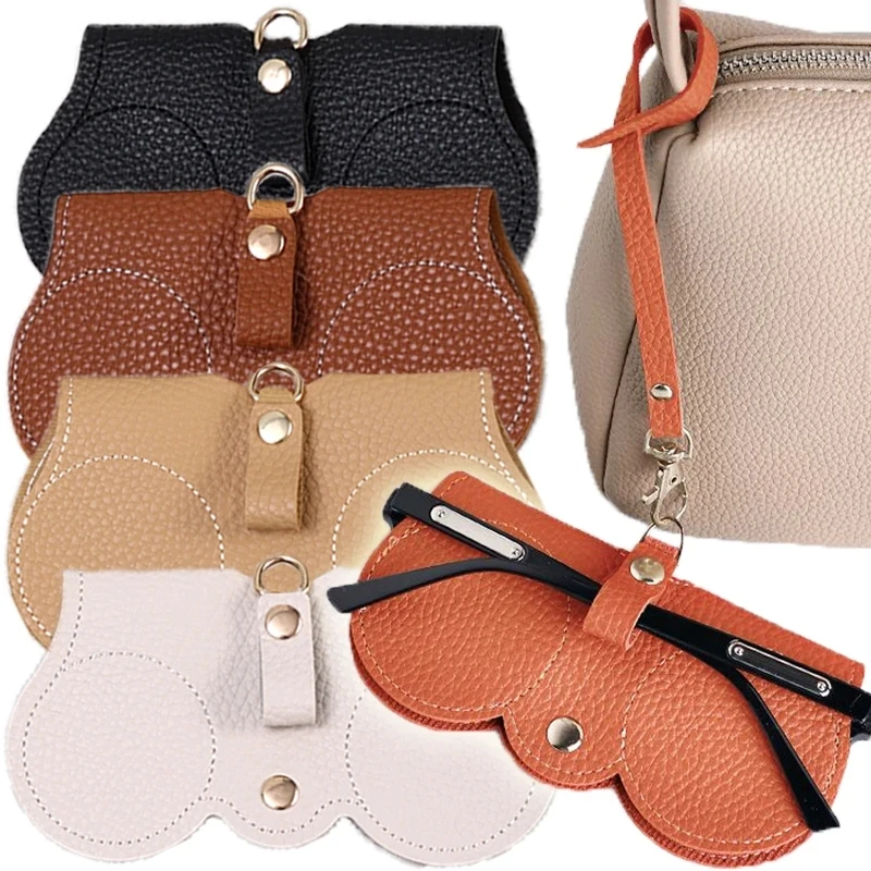 

Портативная кожаная Ретро сумка для очков ручной работы с защитой от давления однотонные очки женская сумка для хранения солнцезащитных очков подвесная сумка Защитная C