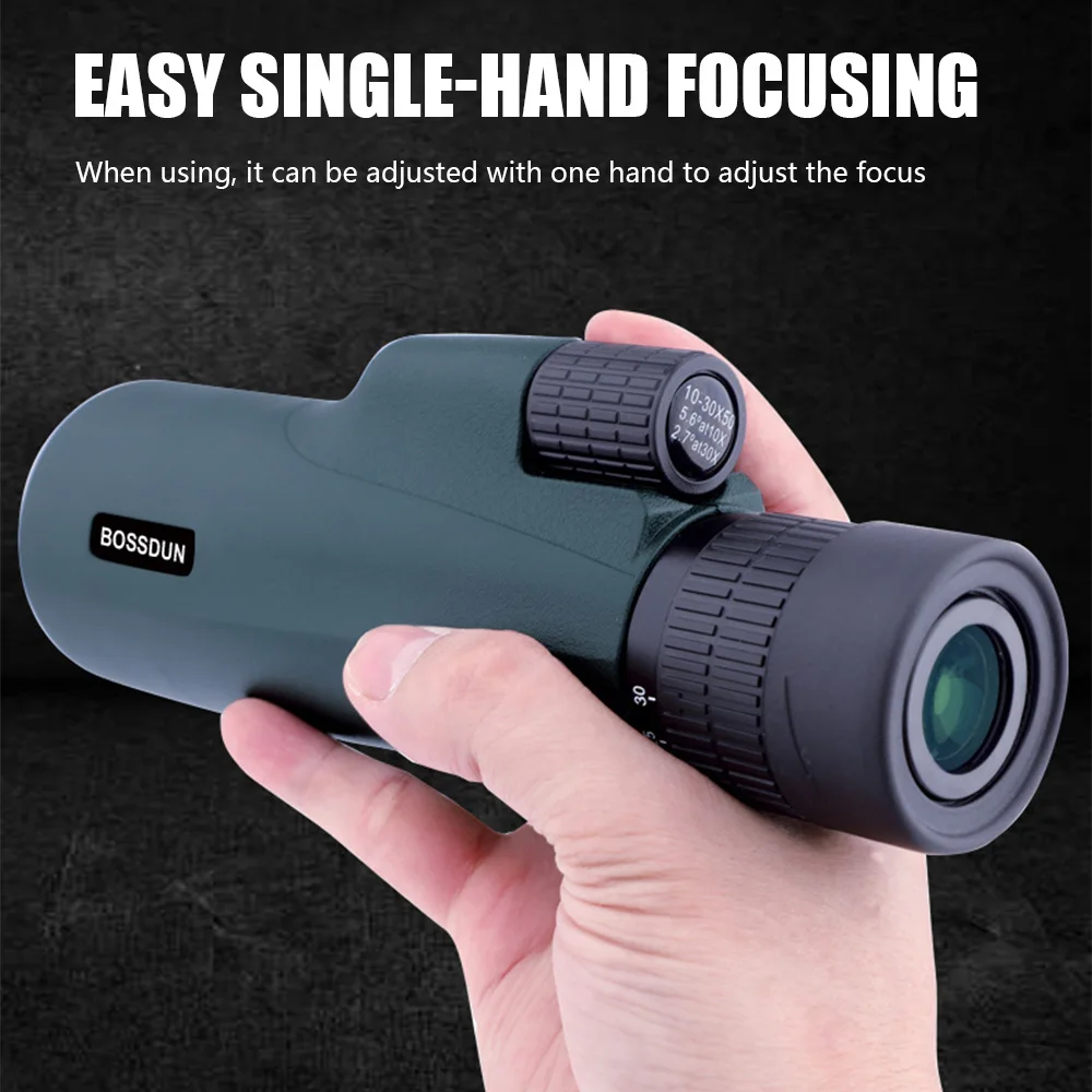 

Telescope BOSSDUN 10-30X50 Monocular Night Vision Zoom Binoculars With Smartphone Holde&Tripod Pocket Spotting Telescope