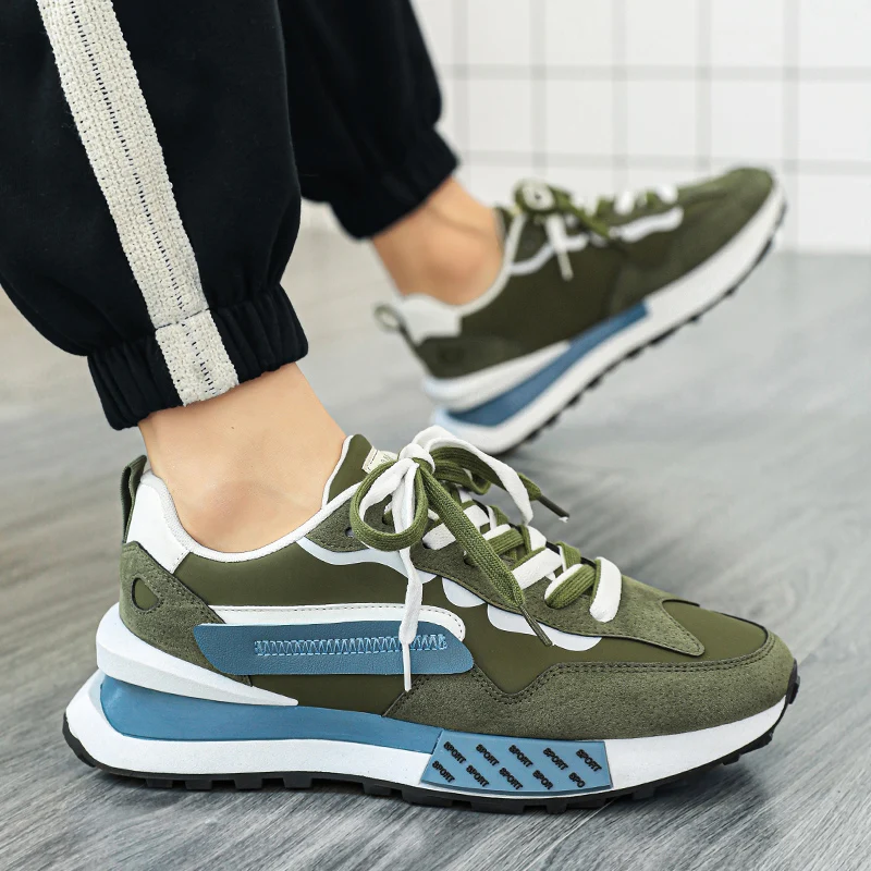 Autumn Men Casual Sneakers Platform Running Sport Shoes Male Breathable Tennis Shoes Chunky Trainers Walking Jogging Footwear