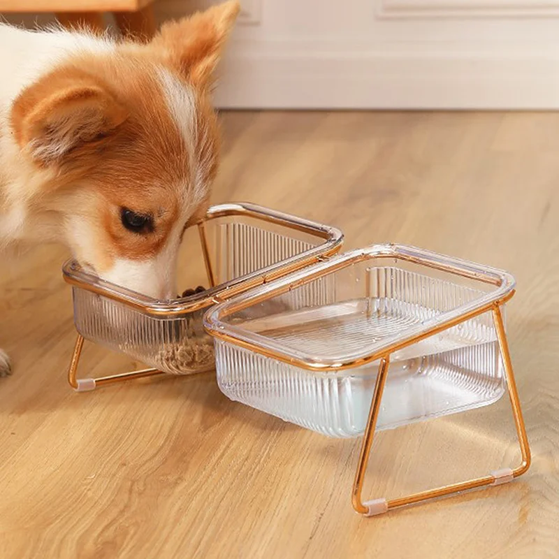 

Нескользящая миска для кошек, двойная миска для кормления кошек, защита для шеи, украшение для дома