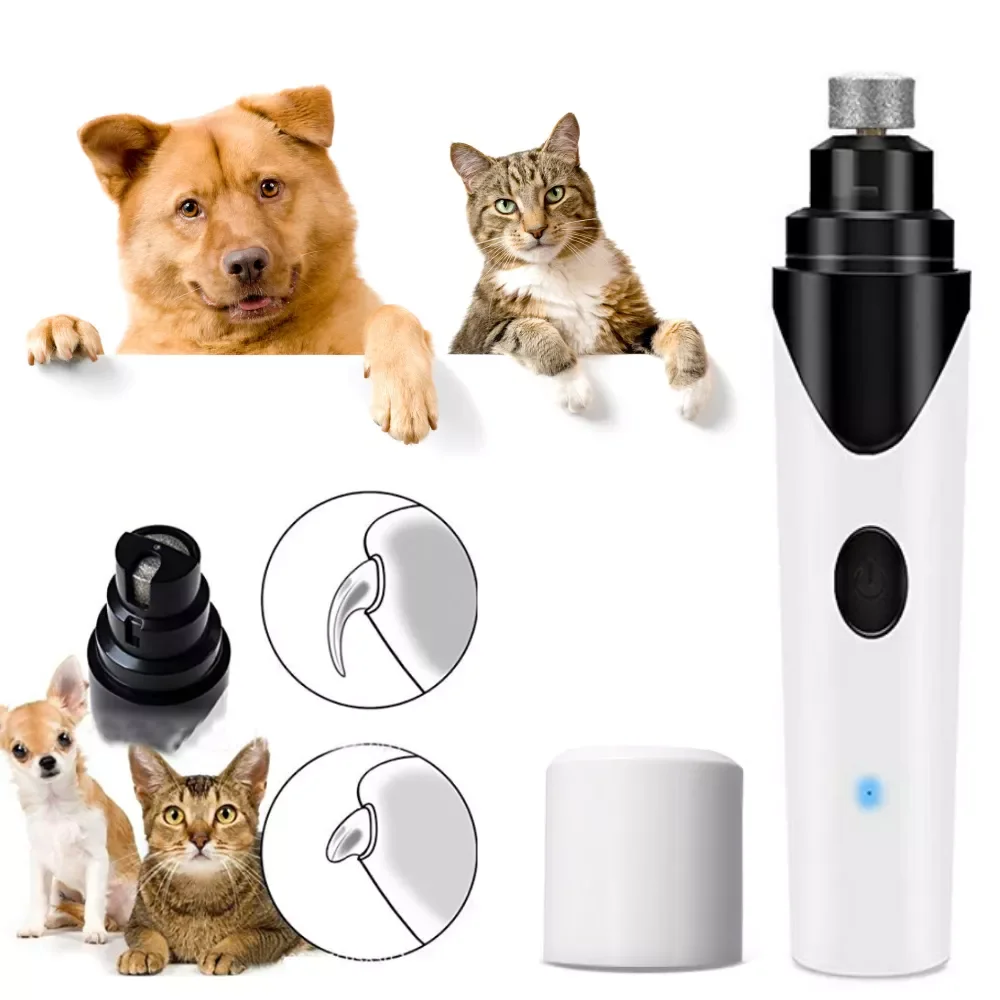 

NEW2023 Pet Nail Clippers For Dogs Cats Nail Grinder Paws Trimmer Claws Cutter Trimmer Grooming Tools With Replacement Head