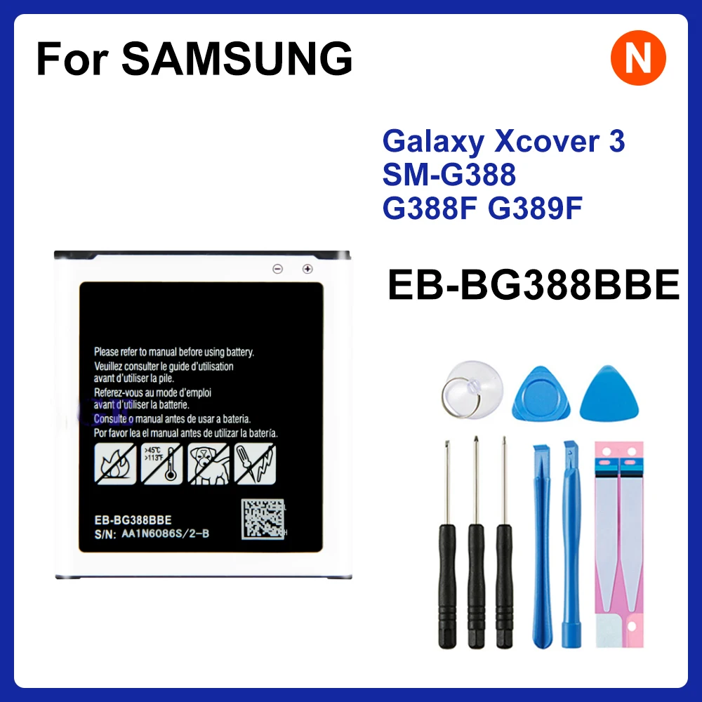 

SAMSUNG Orginal EB-BG388BBE Replacement 2200mAh Battery For Samsung Galaxy Xcover 3 SM-G388 G388F G389F Batteries With NFC