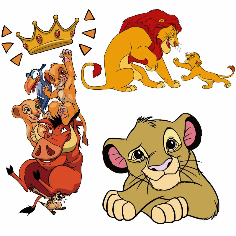 Термоклейкие нашивки на одежду The Lion King Simba клейкие наклейки для футболок |
