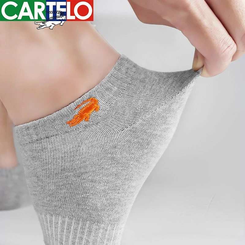 

Мужские короткие носки CARTELO из чистого хлопка, поглощающие пот, устойчивые к запаху, дышащие, с неглубоким горлом, весна/лето