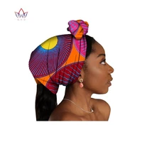 african style fashion head scarf print wax cotton women bazin rich headwear ankara women head wraps wyb487