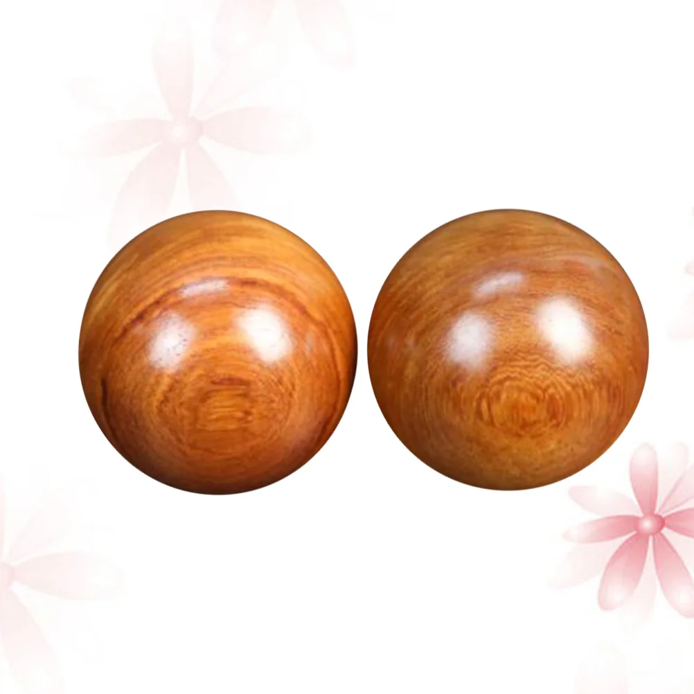 

1 Pair of Hand Fitness Balls Portable Exersice Rosewood Hand Balls Hand Care Balls for Senior