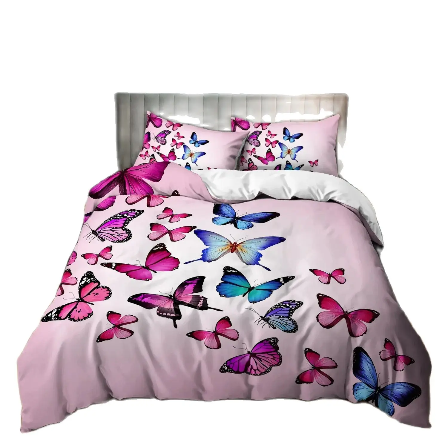 Комплект постельного белья с бабочками красочные бабочки 3D принты пододеяльник