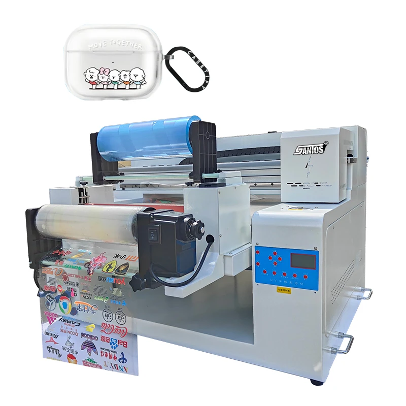 Горячий настольный УФ-принтер 60см*50см подвижная и плоская печать планшетный