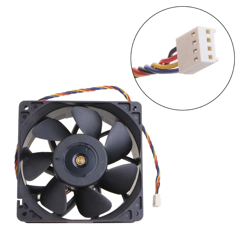 

12cm High Speed Cooling Fan 120mm DF1203812B2FN 7000RPM DC12V 4pin CPU Axial Cooler Fans Industrial