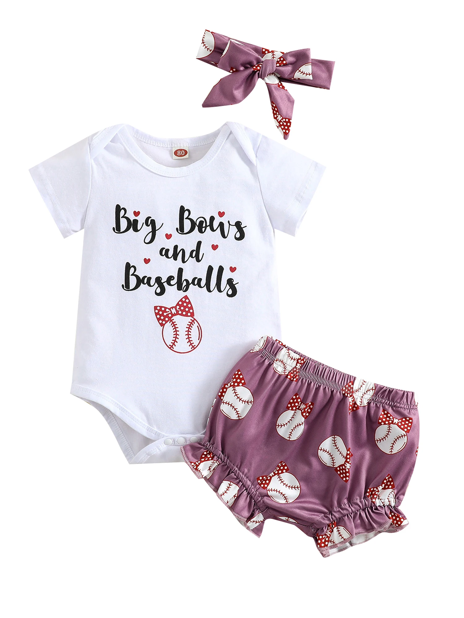 

Blotona Newborn Baby Girl Summer Shorts Set Letter Short Sleeve Bodysuit Floral Ruffle Short Pants Headband 3Pcs Outfits Clothes