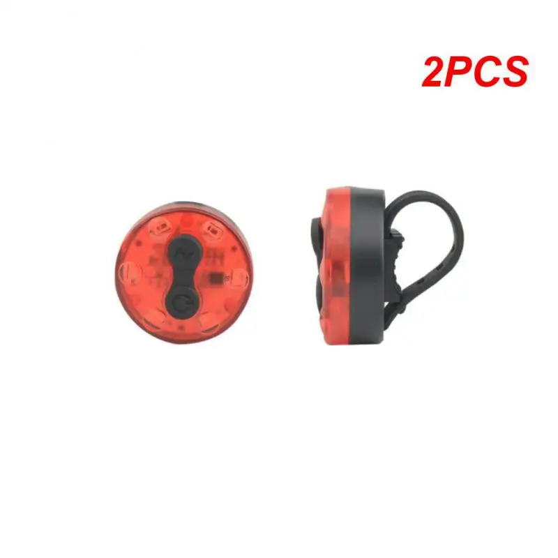 

2PCS Colorful Tail Lamp Riding Equipment Warning LED Light Cycling Waterproof 4 Modes Lamp USB Rechargeable Bike Rear