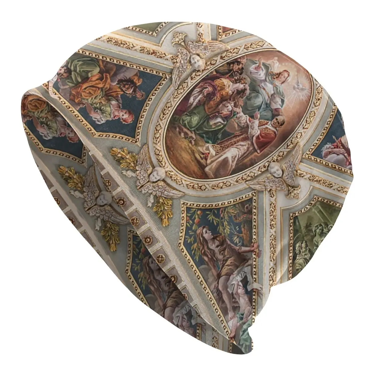 

Fashion Ceiling Painting Our Lady's Immaculate Conception Skullies Beanies Slouchy Beanie Hat Baroque Knit Bonnet Cap for Ski