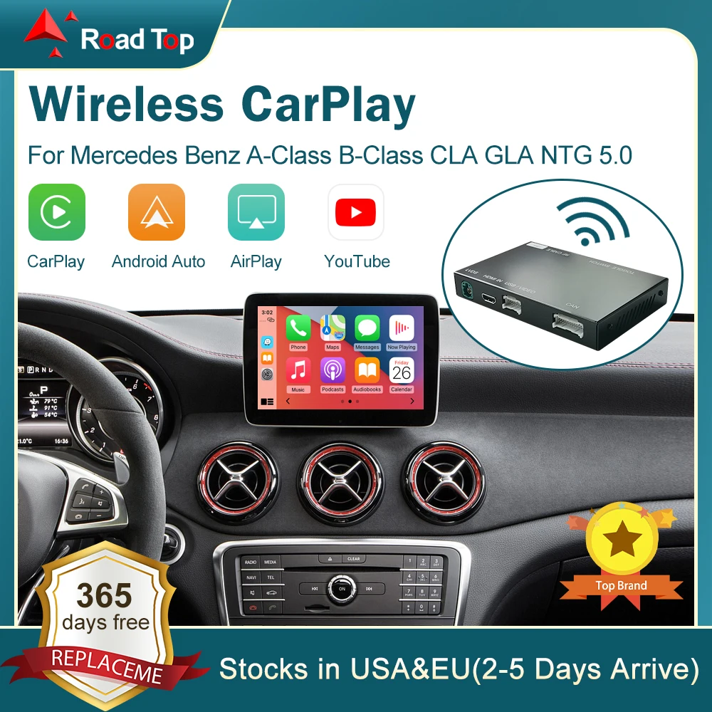 

Беспроводной CarPlay для Mercedes Benz A-Class W176 B-Class W246 GLA CLA 2016-2018, с функцией Mirror Link AirPlay