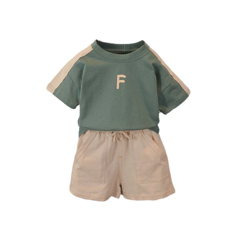 Коллекция 2022 года детские костюмы однотонные повседневные шорты с короткими