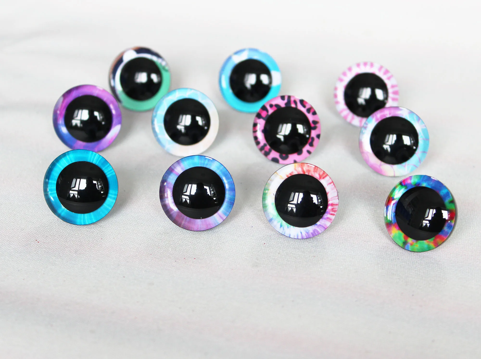 

100pcs/lot 9mm- 35mm New fashion 3D toy safety eyes doll eyes with back washer for diy plush doll FINDINGS--HD11