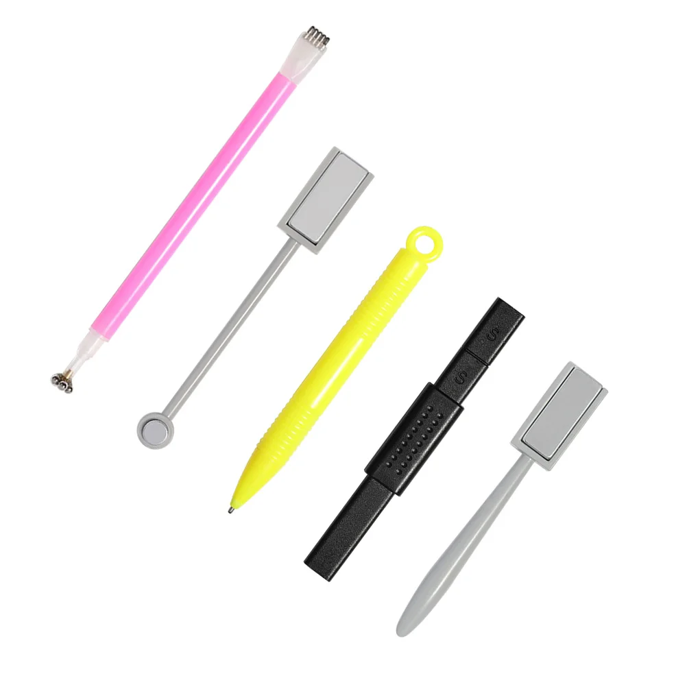 1 Set 5pcs Nail Tool Magnetic Pen for Cat Eye Nails Nail Magnet Pen Nail Magnet Tool Set Nail Magnet Stick