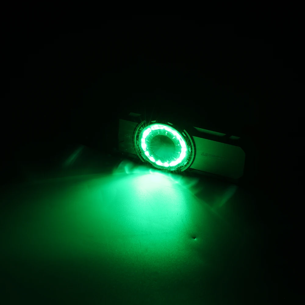 Фото Фонарь Astrolux K3 1550LM EDC с дальним лучом до 209 м, поворотным регулятором, комбинированным режимом (дальний/широкий луч), светодиодный фонарь с RGB 18 светодиодами, УФ 395 нм №5