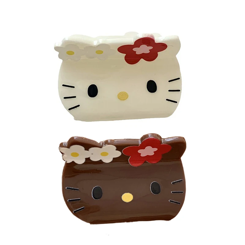 Милые заколки для волос Hello Kitty Sanrio женщин заколка девочек акриловая акулы в