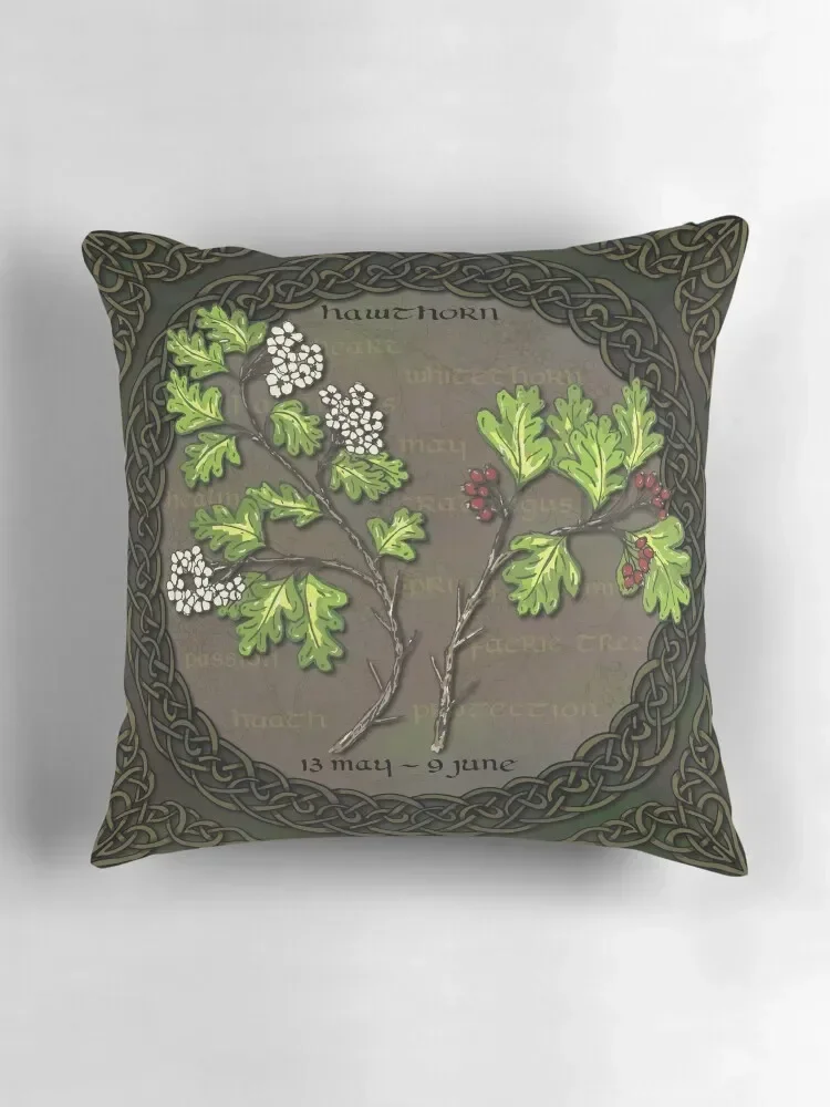 Календарь кельтского дерева - подушка из боярышника наволочки для кровати чехол