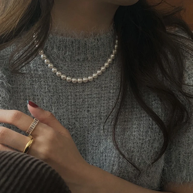 Женское ожерелье с маленьким рисовым зерном Shijia стерлинговое 925 пробы новинка 2024