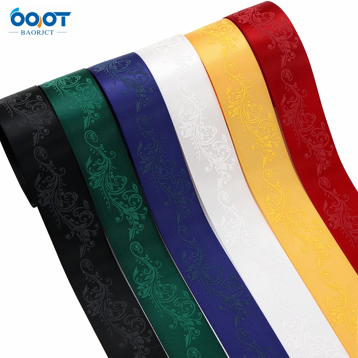 Однотонные цветные ленты с принтом материалы для украшения свадебной вечеринки