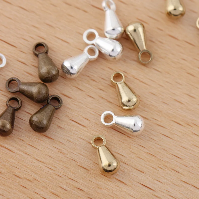 

100PCS/Pack 3*6mm Pure Copper Waterdrop Charms Pendants For DIY Bracelet Necklace Jewelry Making Findings Accessories Wholesale