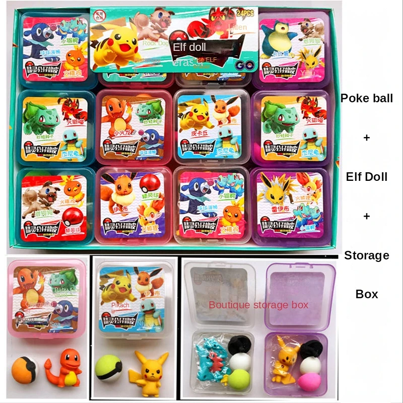 

[TAKARA TOMY] New Arrival Pokemon Assembled Rubber Doll Mystery Blind Box Cartoon Cute Children's Puzzle Toys A23022802