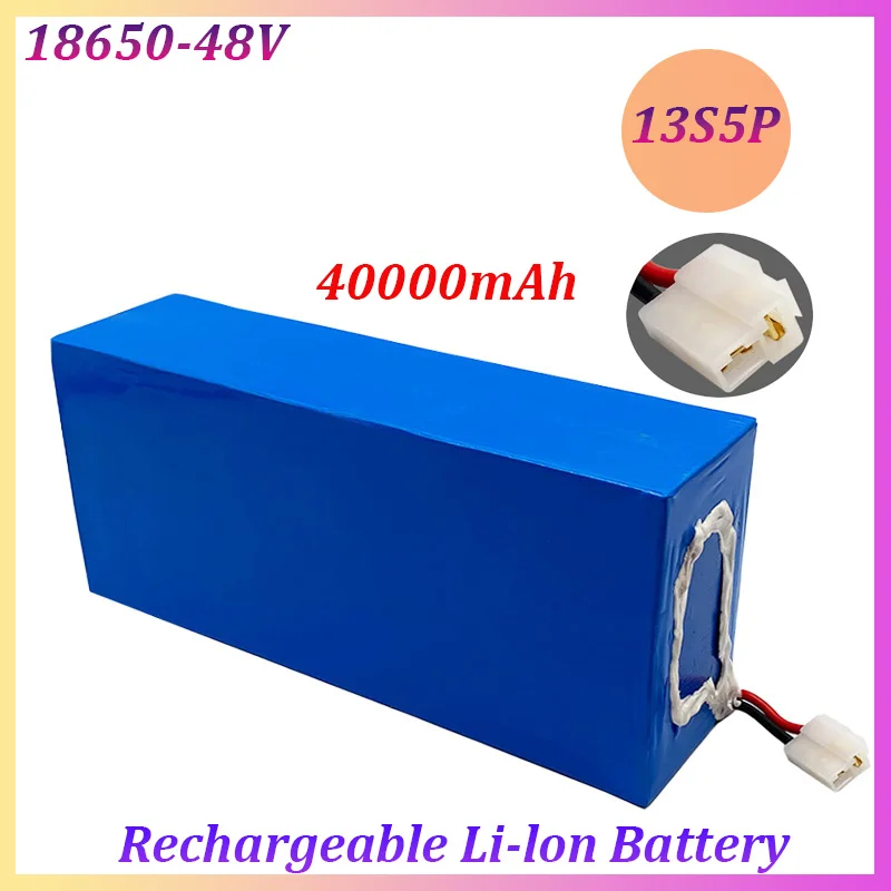 

48V 18650 13S5P 40000mAh 40ah for Triangle Electric Scooter Bike Projector Light Replaceable Li-ion Battery with PVC Housing