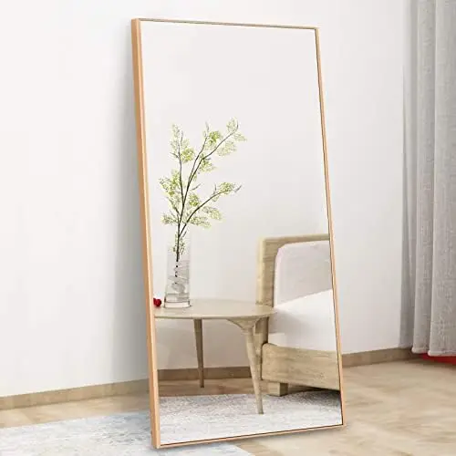 

Зеркало длиной, зеркало с вертикальным корпусом 65 × 24 дюйма, большое напольное зеркало, полноразмерное зеркало с вертикальным креплением или наклоном,-