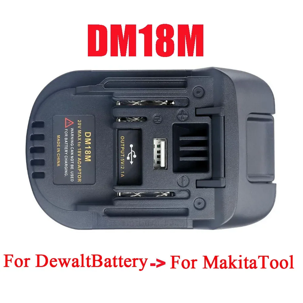 Адаптер-преобразователь DM18M зарядное устройство USB для Milwaukee Dewalt 20 в литий-ионная