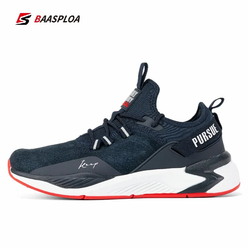 Men Running Shoes Non-slip Shock Absorption Lightweight Tennis Shoes Waterproof Male Casual Shoes Baasploa 2021 New Arriavl