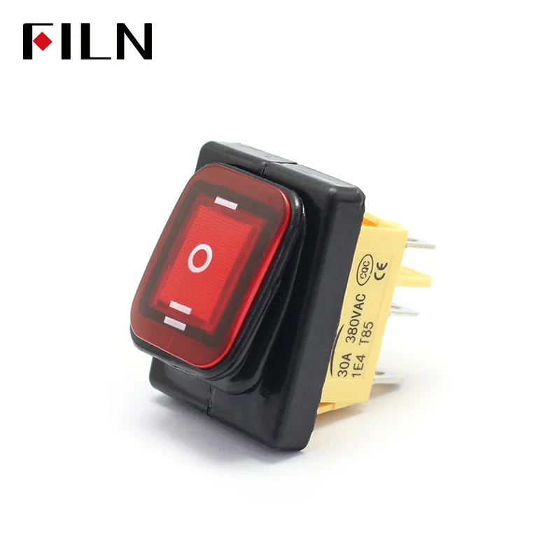Водонепроницаемый тумблер FILN 30A DPDT с подсветкой 12/220В